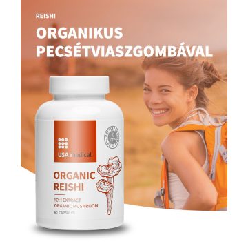   USA Medical Pecsétviaszgomba kapszula acerola kivonattal ORGANIC REISHI – 60 db